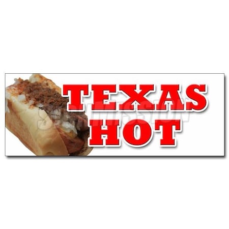 Signmission TEXAS HOT DECAL sticker weiner hot dog frank red dogs chili grilled grill, D-12 Texas Hot D-12 Texas Hot